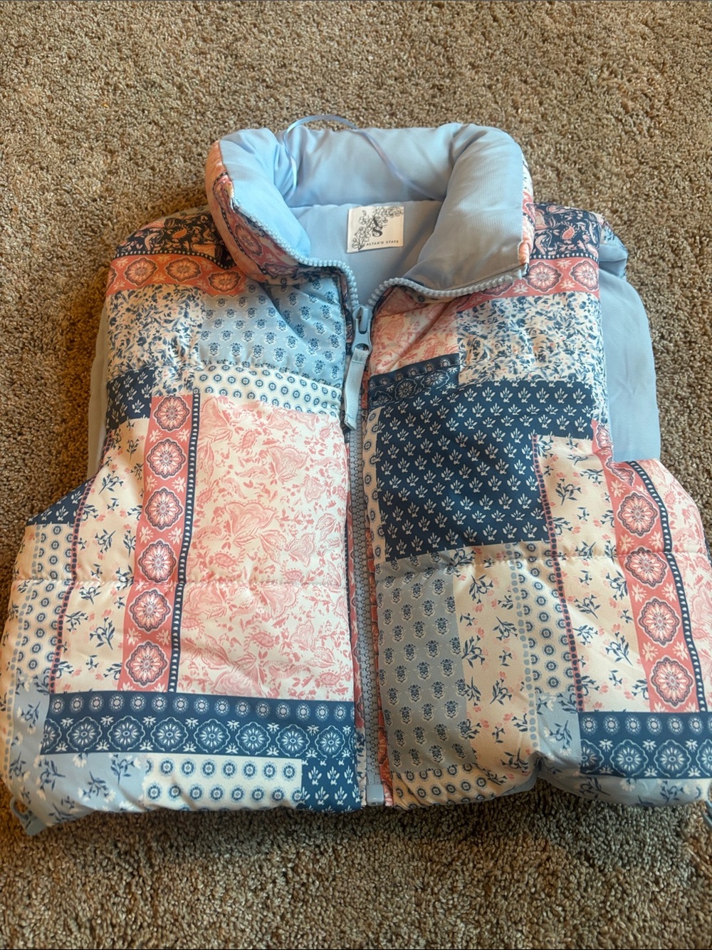 altard state printed puffer vest